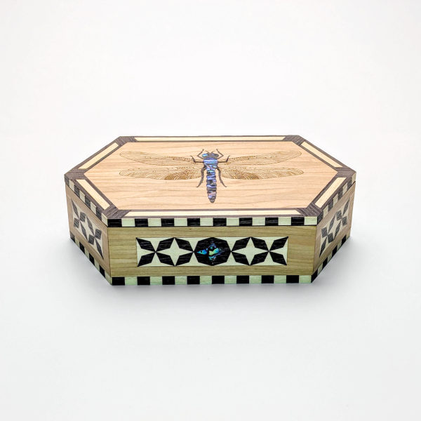 Egyptian Hexagon Long Natural Abalone Dragonfly – Dan Designs