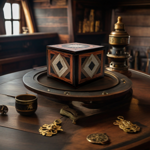 Handmade marquetry box, wood inlay jewellery box, geometric wood art, artisan keepsake box. Unique luxury gift for men, anniversary wood gift, heirloom quality storage, nautical-inspired decor.